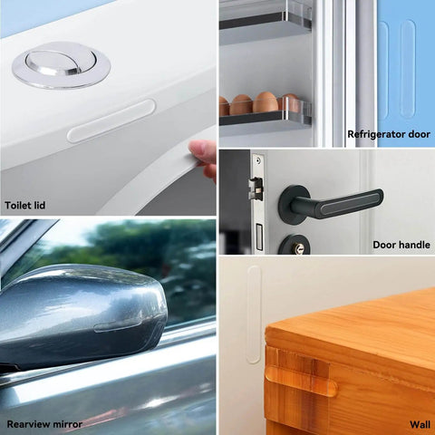 10 Pack Wall Bumpers And Door Stoppers For Furniture No Slam Cushions Self Adhesive Anti Collision Pads With 3M Bond installed