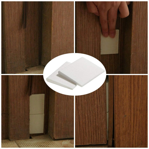 Zonon white self-adhesive door corner foam weather seals, 8 pcs