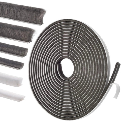 YOCCEK self-adhesive weather stripping roll in gray foam for doors and windows, 0.2 in x 0.35 in x 16.5 ft