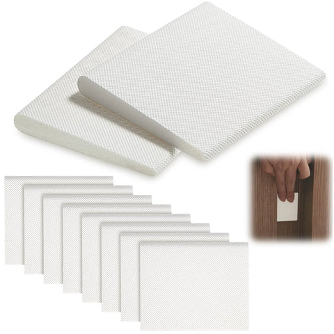 Zonon white self-adhesive door corner seal foam strips, 8 pcs, weather stripping for drafts and noise.
