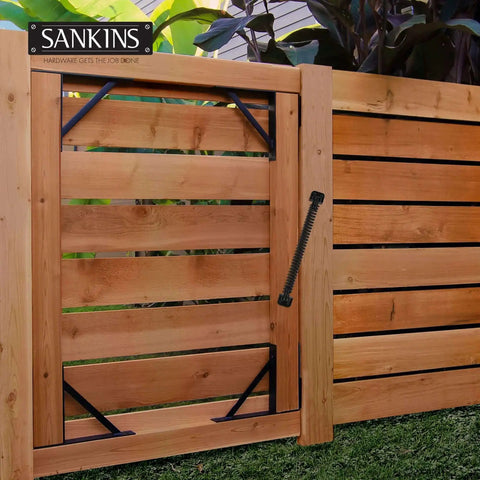Heavy Duty Eleven And A Half Inch Self Closing Gate Spring For Outdoor Wooden And Vinyl Fences on gate