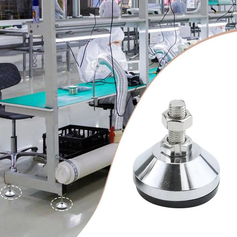 Beefy Heavy Duty M12 Thread Self Leveling Feet 2 Inch Adjustable Leg Levelers for workbenches, machines, and cabinets installation