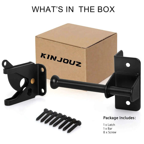 Self Locking Gate Latch For Wooden Fence And Metal Gates Heavy Duty Automatic Gravity Gate Lock Hardware Hands Free Latch components