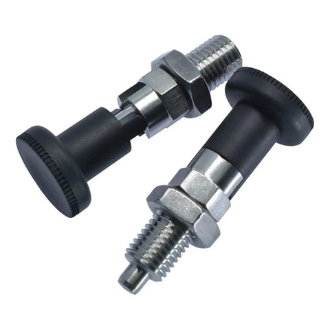 Self Locking Indexing Pin And Spring Plunger Stainless Steel M16 Threaded Lock Pin Bolt With Rustproof Durable Construction For Quick Adjustments And Secure Hold In Machining And Workholding By Menolana