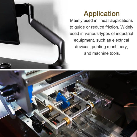 Application of Eight Pack POM Sleeve Bearings With ID 10mm OD 12mm And Length 8mm in industrial machinery for smooth motion