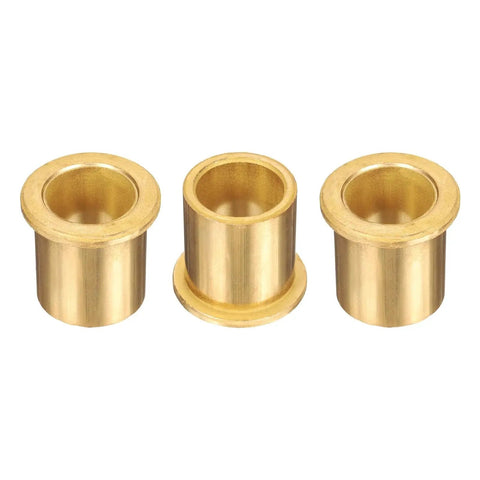 3 Pcs Flange Sleeve Bearings With 20mm Bore, 26mm Outer Diameter, 30mm Length, 32mm Flange Diameter And 3mm Flange Thickness, Sintered Bronze