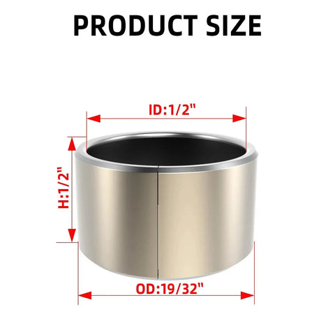 Self Lubricating Sleeve Bearing For Precision Shaft Sliding Movement One Half Inch Bore Outer Diameter Approximately 0.59375 Inch