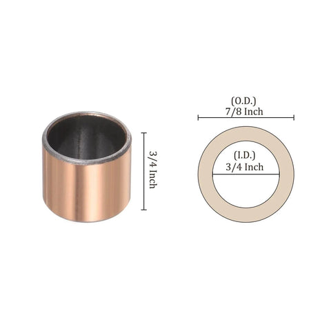 4 Pack Self Lubricating Sleeve Bearings Three Quarters Inch Bore Seven Eighths Inch Outer Diameter And Three Quarters Inch Length Oilless Bushings diagram