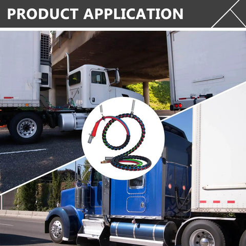 Heavy Duty Tender Spring Kit For Semi Trucks With 3 In 1 Hose Holder And 3 Hole Clamp Holder 25 Inch Air Lines Kit in use on trucks