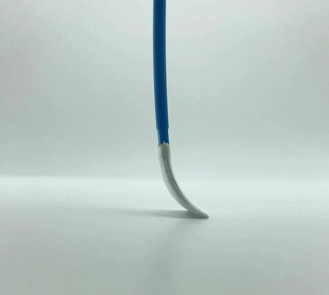 Close-up of Full Frame Sensor Cleaning Swabs 24mm For DSLRs And SLRs 20 Pack HCS 24 with blue handle and white microfiber tip