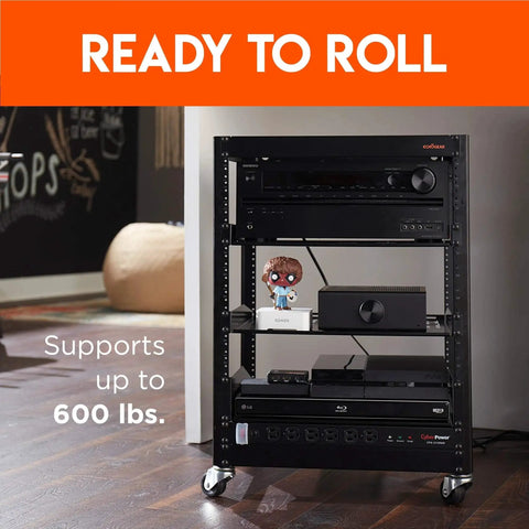 Rack Caster Kit For Server Racks With Wheels For Easy Mobility Of 15U And 20U Racks in data center setup