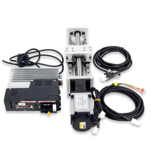 Servo Linear Actuator ZBX80 Plus CNC Linear Stage Motion Platform+400W 220V Servo Motor Without Brake+Driver, parts and cables