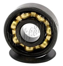 Set of 16 608B-2RS Inline Rollerblade Skate Sealed Bearings with Bronze Cage and Black Seals 8x22x7mm - VXB Ball Bearings