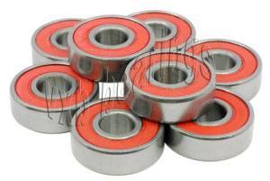 8-Pack 608-2RS 8x22x7 Skate Skateboard Sealed Bearings