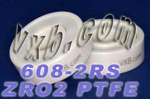 8-Pack 608-2RS Full Ceramic Sealed Skate Bearings 8x22x7 Miniature Bearings