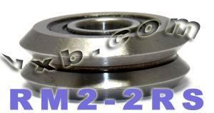 Set of 8 RM2-2RS 3/8 V-Groove Guide Bearing Sealed Vgrooved - VXB Ball Bearings