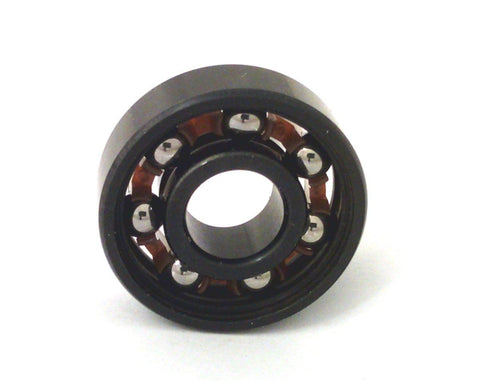 8-Pack Skateboard Chrome Steel Open Ball Bearings - Nylon Cage 8x22x7mm