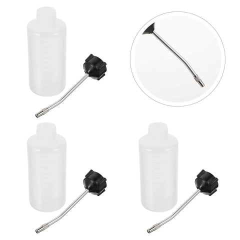 Three Piece Sewing Machine Oil Can Set With Iron Spout And Cap For Precise Lubrication on white background