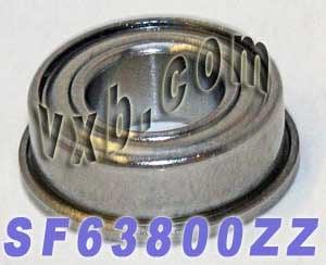 SF63800ZZ Flanged Shielded Bearing Stainless Steel 10x19x7 Bearings - VXB Ball Bearings