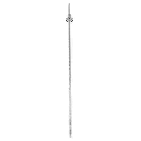 Rolled Ballscrew With Anti Backlash Ballnut SFU1204 700mm Long Travel for precise linear motion in heavy machinery; front view