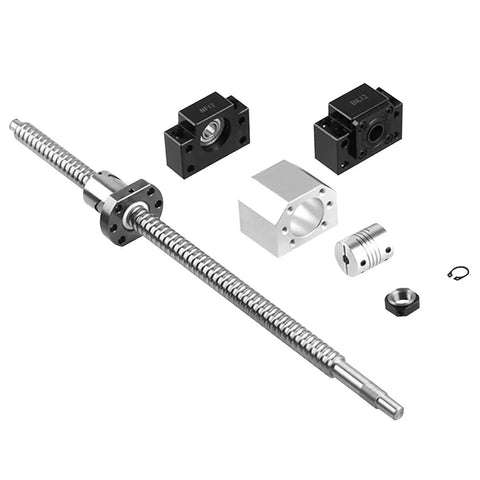 SFU1605 450mm Ball Screw Kit with nut housing, bracket, end supports BK BF10 for CNC milling.
