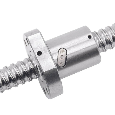 SFU1605 500mm Ball Screw Set with RM1605 Metal Nut shown close-up for CNC Machines and Industrial Motion Applications