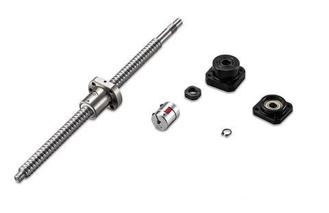 SFU1605 Ball Screw CNC Kit 16mm Diameter 5mm Lead 650mm Length With Nut End Support Units And Coupler for installation