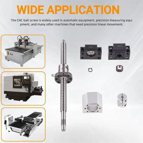 SFU1605 450mm Ball Screw Kit With Nut Housing Bracket And End Supports BK BF10 For CNC Milling Engraving And Grinding Machines displayed