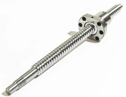 SFU1605 NUW Ball Screw With Nut And End Machining, 16mm Diameter, 5mm Lead, 500mm Length, GCr15 Steel, CNC Linear Drive