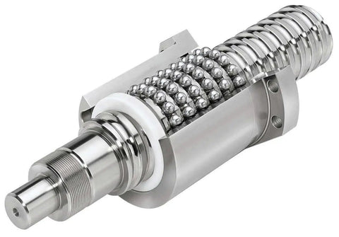 Pro-Grade SFU1610 Ball Screw CNC Kit with 16mm Diameter, 10mm Lead, 800mm Length shown in close-up view with nut and supports