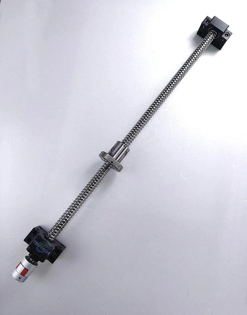 Pro-Grade SFU1610 Ball Screw CNC Kit With 16mm Diameter, 10mm Lead, 800mm Length, Includes Nut, BK BF12 End Supports, Coupler, And End Machining For Smooth Low Noise Motion