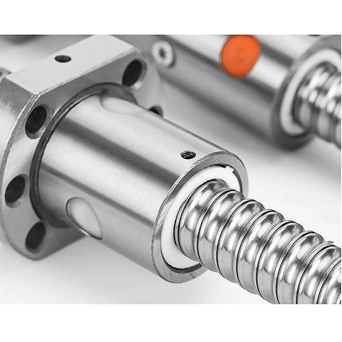 Close-up of ✝️ SFU1610 CNC Ball Screw 1016mm 40in with Anti Backlash Nut for BK12 BF12, showing the precision machined end