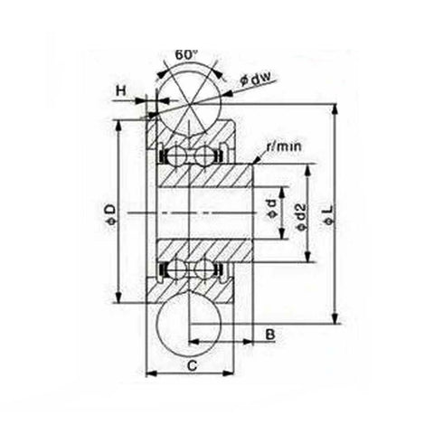 SG15U U Groove Sealed Track Ball Bearing 5x17x8 - VXB Ball Bearings