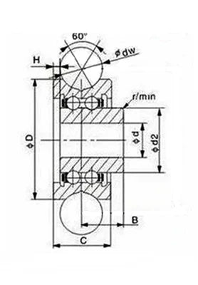 SG66U U Groove Sealed Track Ball Bearing 6x22x10 - VXB Ball Bearings