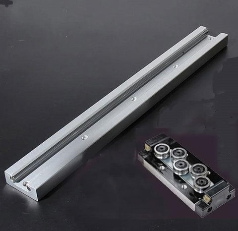 SGR15 13' feet Compact Linear Motion Guide Rail 13 Feet Long + SGB15UU-5 Bearing Block - VXB Ball Bearings