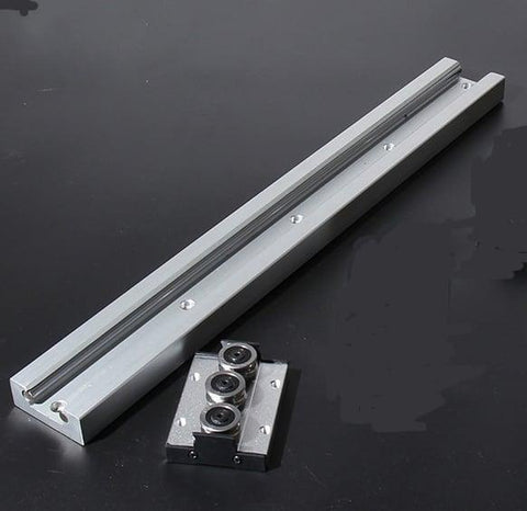 SGR20 2' feet Compact Linear Motion Guide Rail 2 Feet Long + SGB20UU-3 Bearing Block - VXB Ball Bearings