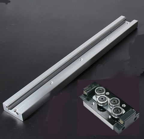 SGR20 2' feet Compact Linear Motion Guide Rail 2 Feet Long + SGB20UU-4 Bearing Block - VXB Ball Bearings