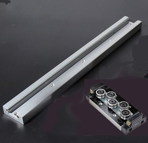 SGR20 2' feet Compact Linear Motion Guide Rail 2 Feet Long + SGB20UU-5 Bearing Block - VXB Ball Bearings