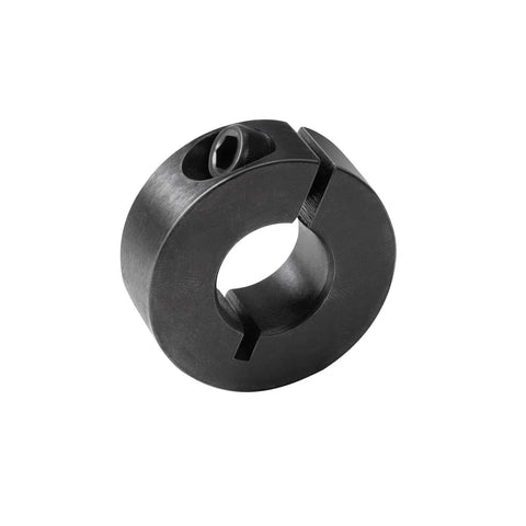 (4-Pack) Shaft Collar 1/4" Bore, 1045 Steel Set Screw Split Clamp-On Collars, 11/16" OD, 5/16" Thickness, with M4 Set Screws.