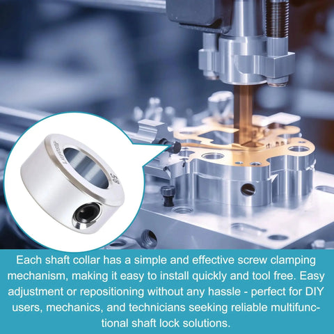 8 Pieces 5/8 Inch Bore Shaft Collars Zinc Plated Set Screw with industrial machinery in use