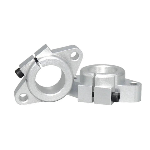 Round Linear Rail 800mm With SCS20UU Bearing Housing And SHF Clamp For Linear Guide 3D Printer, showing two metal SHF clamps.