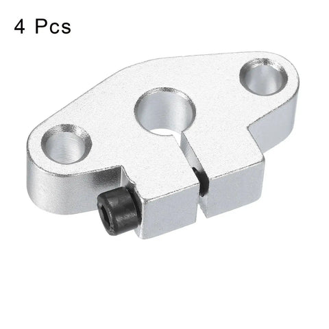 4 Pieces SHF8 Aluminum Linear Rod Rail Shaft Support Clamps for 8mm Diameter Shaft, heavy duty bracket with screw
