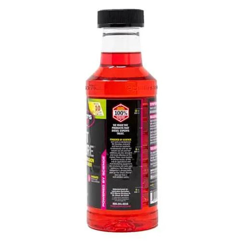 Shift Restore Automatic Transmission Additive 16 Oz Bottle with red liquid and black label, improves shifts and reduces friction in automatics.