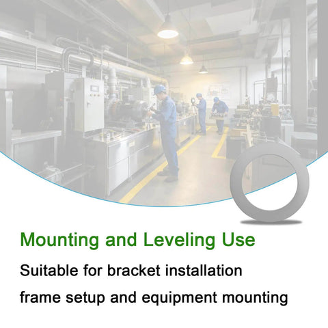 Achieve precise mounting and spacing with a 48-piece M22 flat shim set, showing industrial equipment in background