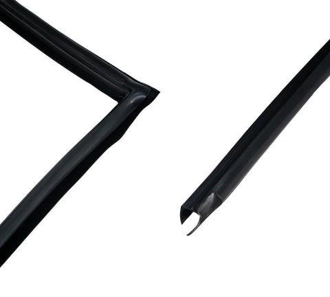 Door gasket set, rubber, 2-piece for shipping container doors, black