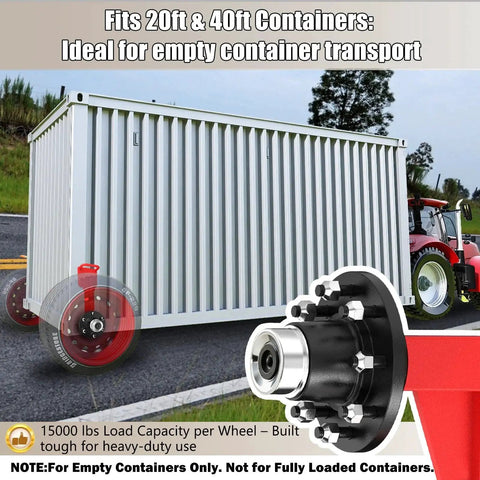 Container Cart Wheel 2-Pack Heavy-Duty Shipping Container Wheel Kit With 8 ...
