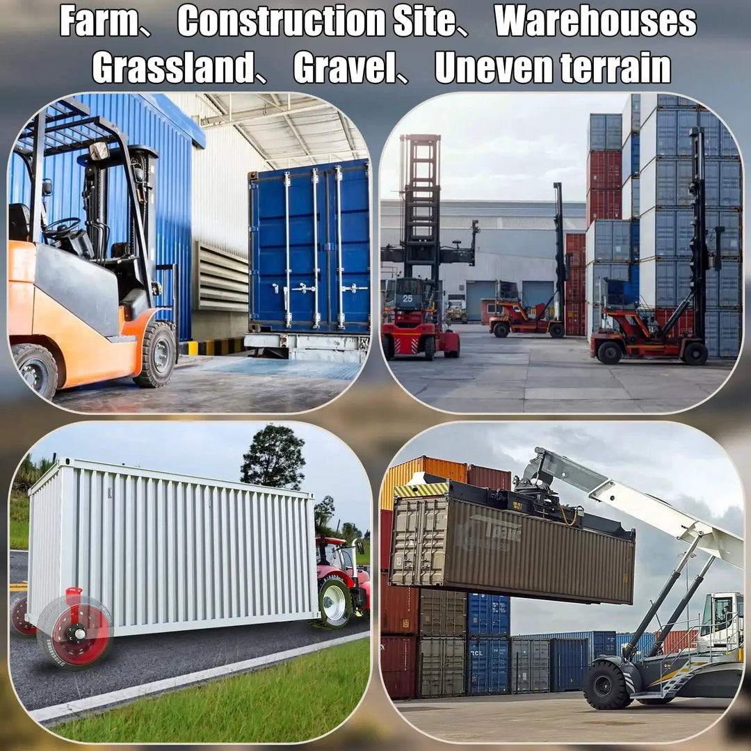 2-Pack Heavy-Duty Shipping Container Wheel Kit With 8 ...