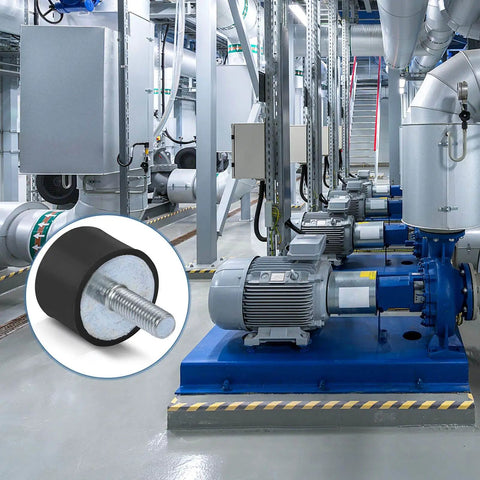 Shock Absorber Mounts Set Of 4 Rubber Isolators With M6 Studs in industrial machinery setting