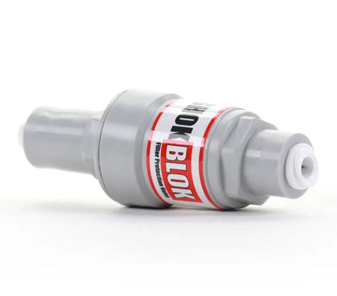 60 Psi Water Filter Pressure Regulator Valve For RO And Filtration Systems With One Quarter Inch Quick Connect Ports, side view