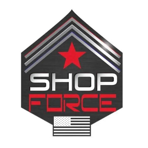 Shop Force 50540 ShopsChoice logo with star design and USA flag element
